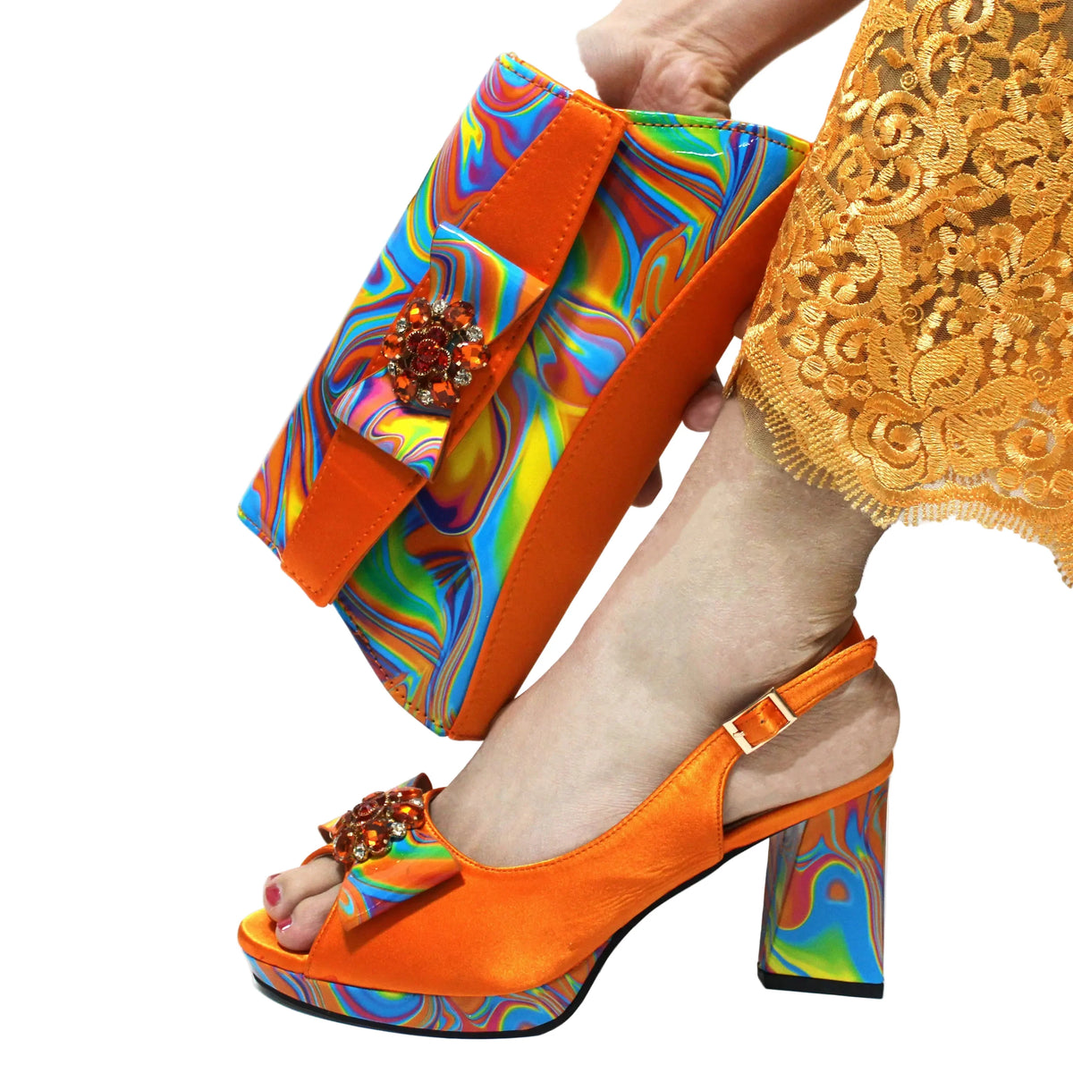 Italian Design Shoes Matching Bag Set EDT543