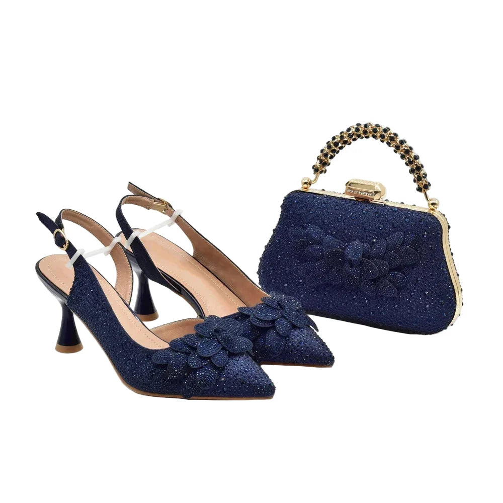 EdleessFashion  Women's Wedding Pointed Toe Shoes and Bag Set- ED123 – product view 1