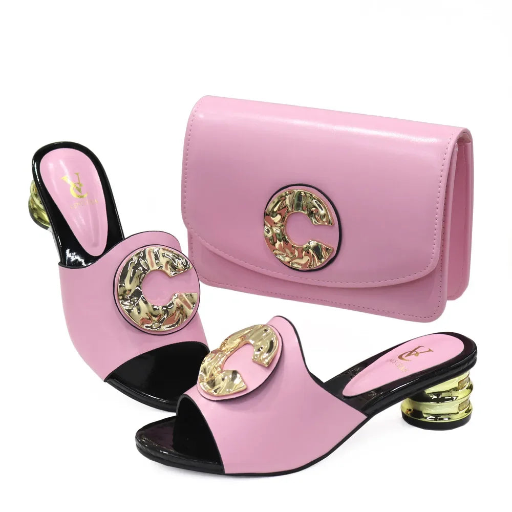 Latest Fashion Slippers and Bags Set EDZ564 – product view 3