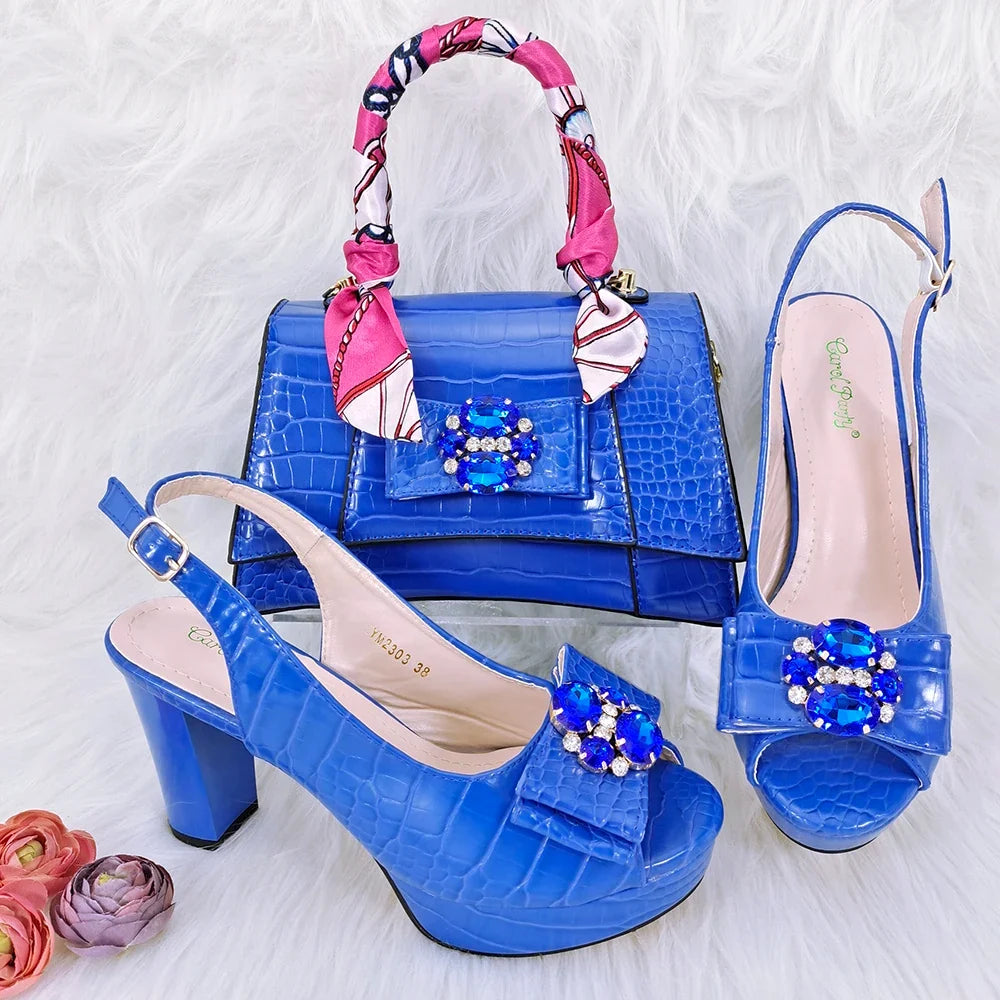 Ladies Shoes and Bag Set African Sets HFG1-29