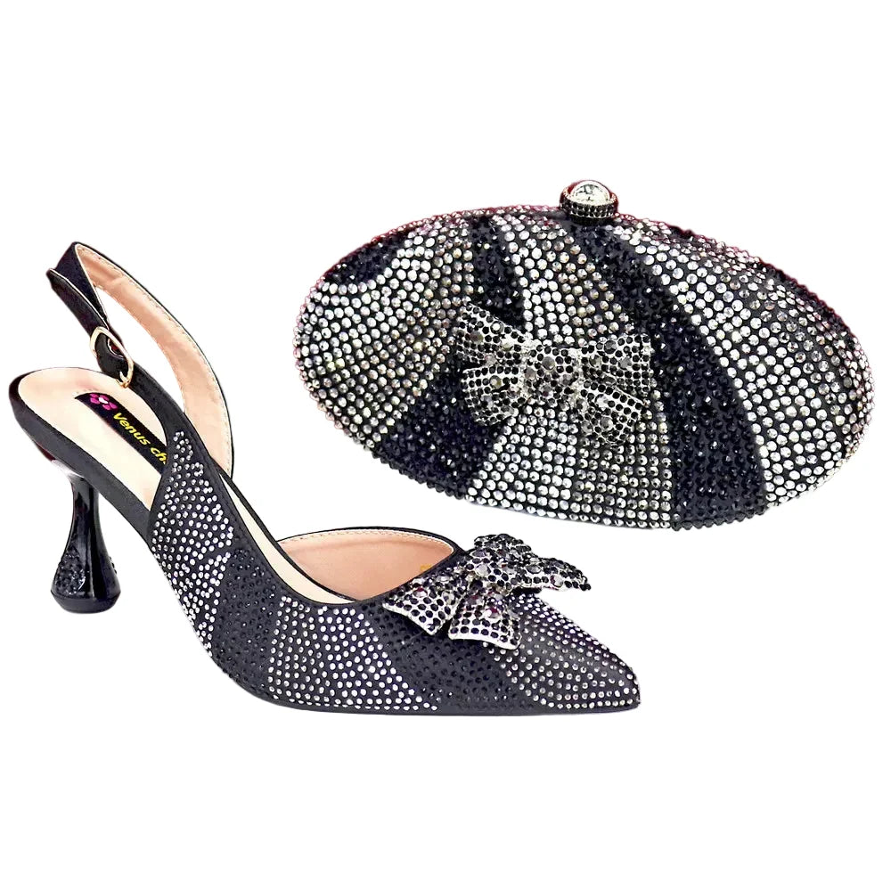 Women's High Heels And Exquisite Clutch Bag Set RT453 – product view 9