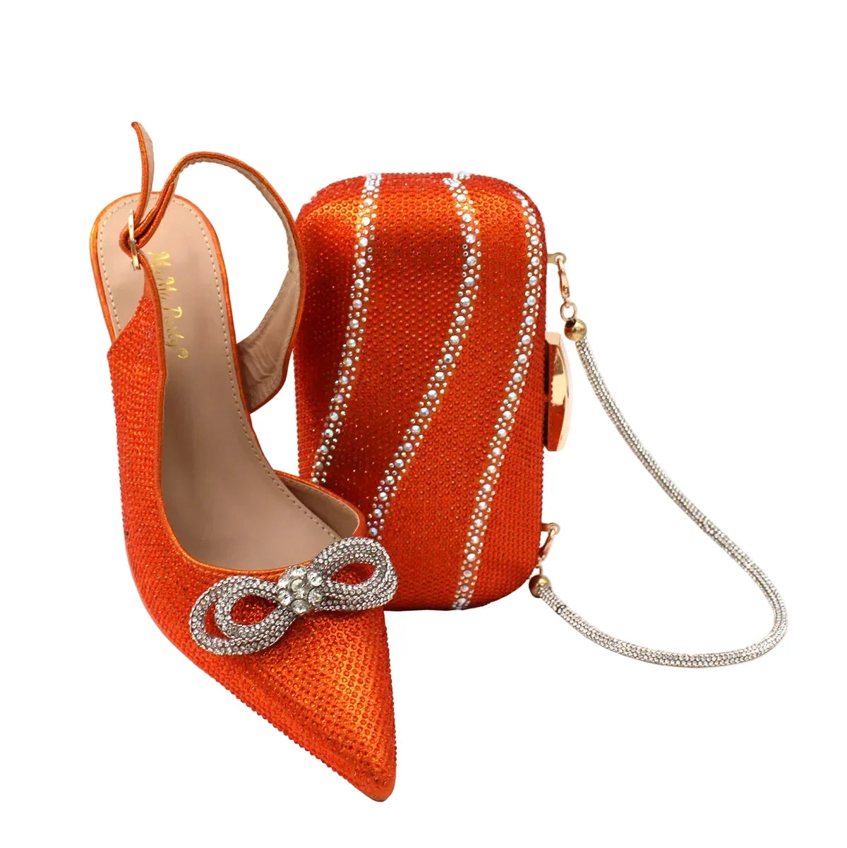 High-Quality Ladies Sandal Shoes Matching Bag Set EDR321 – product view 9
