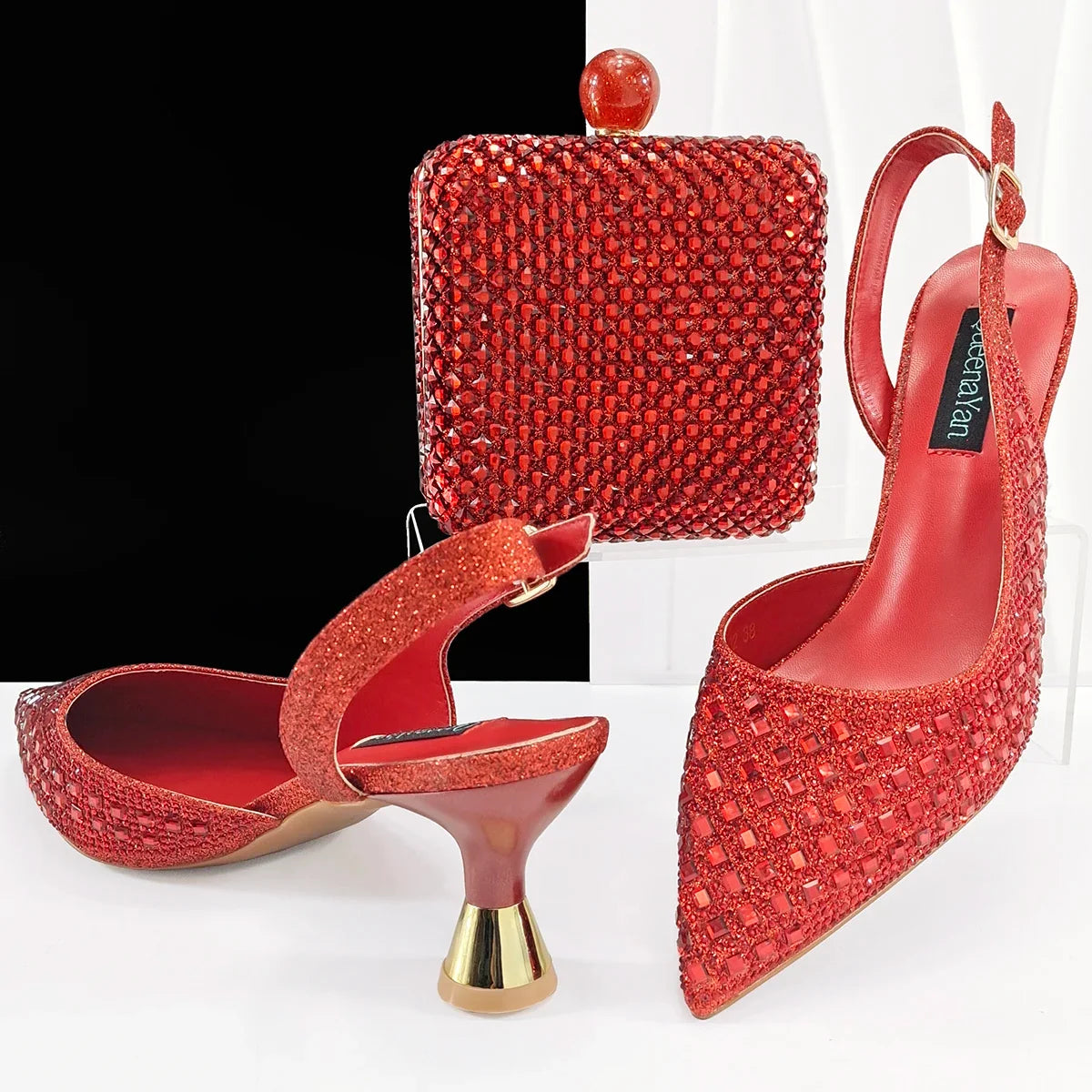 Lastest Italian Design Ladies Shoes with Matching Bag Set HZS1-1 – product view 7