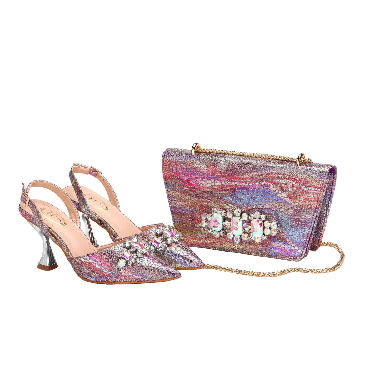 Women's Shoes and Bag Set with Pointed Toe EDN349 – product view 7