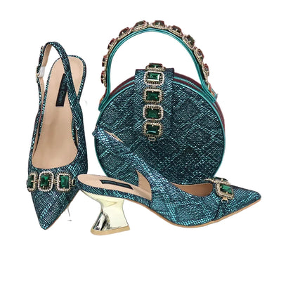 Newest Style Platform Shoes and Matching Bag Set JH654