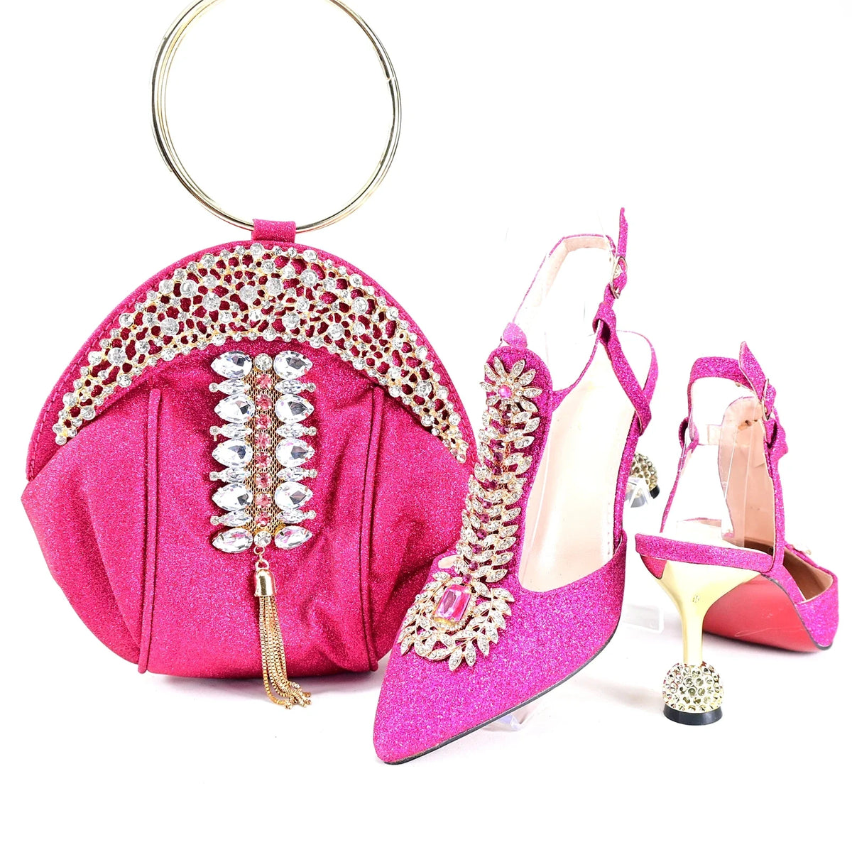 EdleessFashion  Italian Shoes With Matching Bags Set HRT1-32 – product view 1