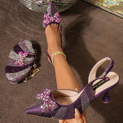 Women's High Heels And Exquisite Clutch Bag Set RT453
