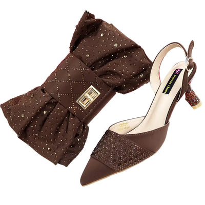 Latest Women Italian Shoes and Matching Bags TE342