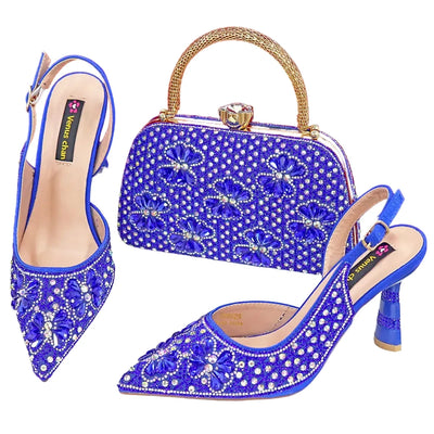 Luxury Handmade Shoes and Clutch Bag Set for Women FGR43