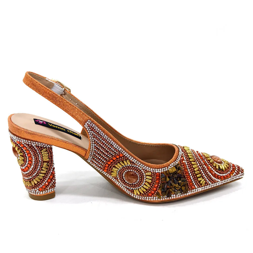 Popularity Italian Women's Pointed Shoes And Bag Set GFD453 – product view 4