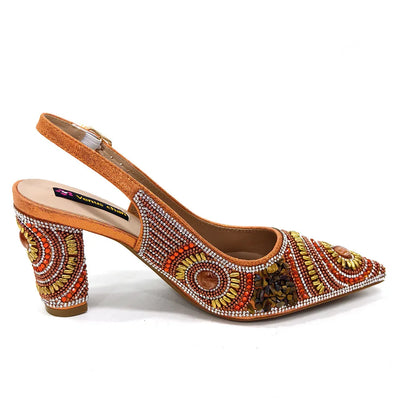 Popularity Italian Women's Pointed Shoes And Bag Set GFD453