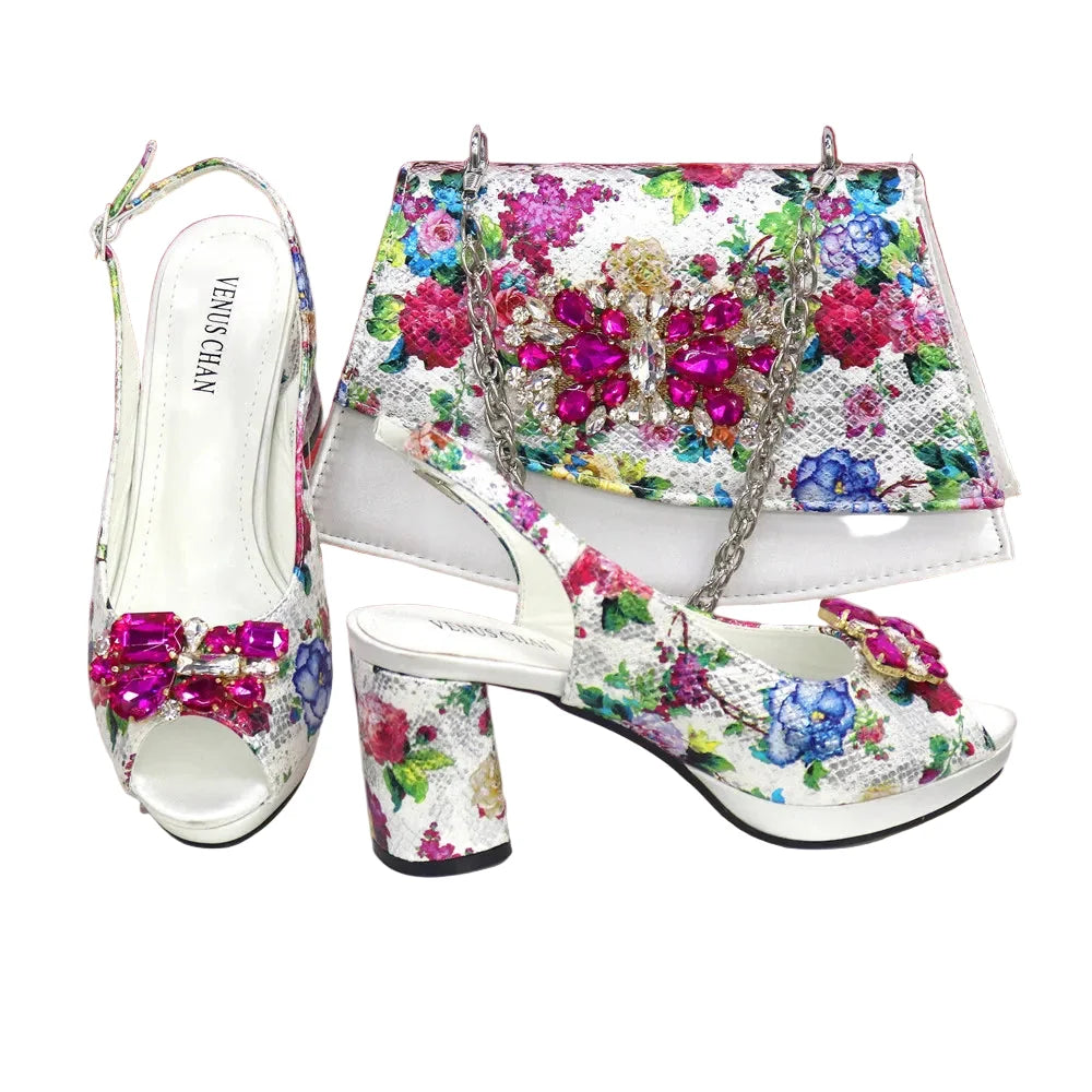 Italian Style Evening Party shoes And Bag Set TYR543