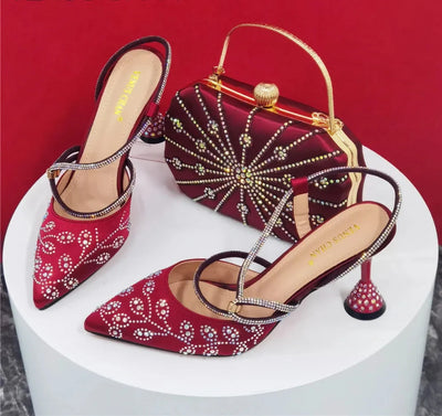 Elegant Pumps with Shoes and Bag Matching Set NFR43