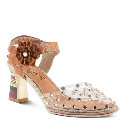 L'Artiste L'ARTISTE SASSYLADY SANDALS sandal in camel multi with handcrafted leather design