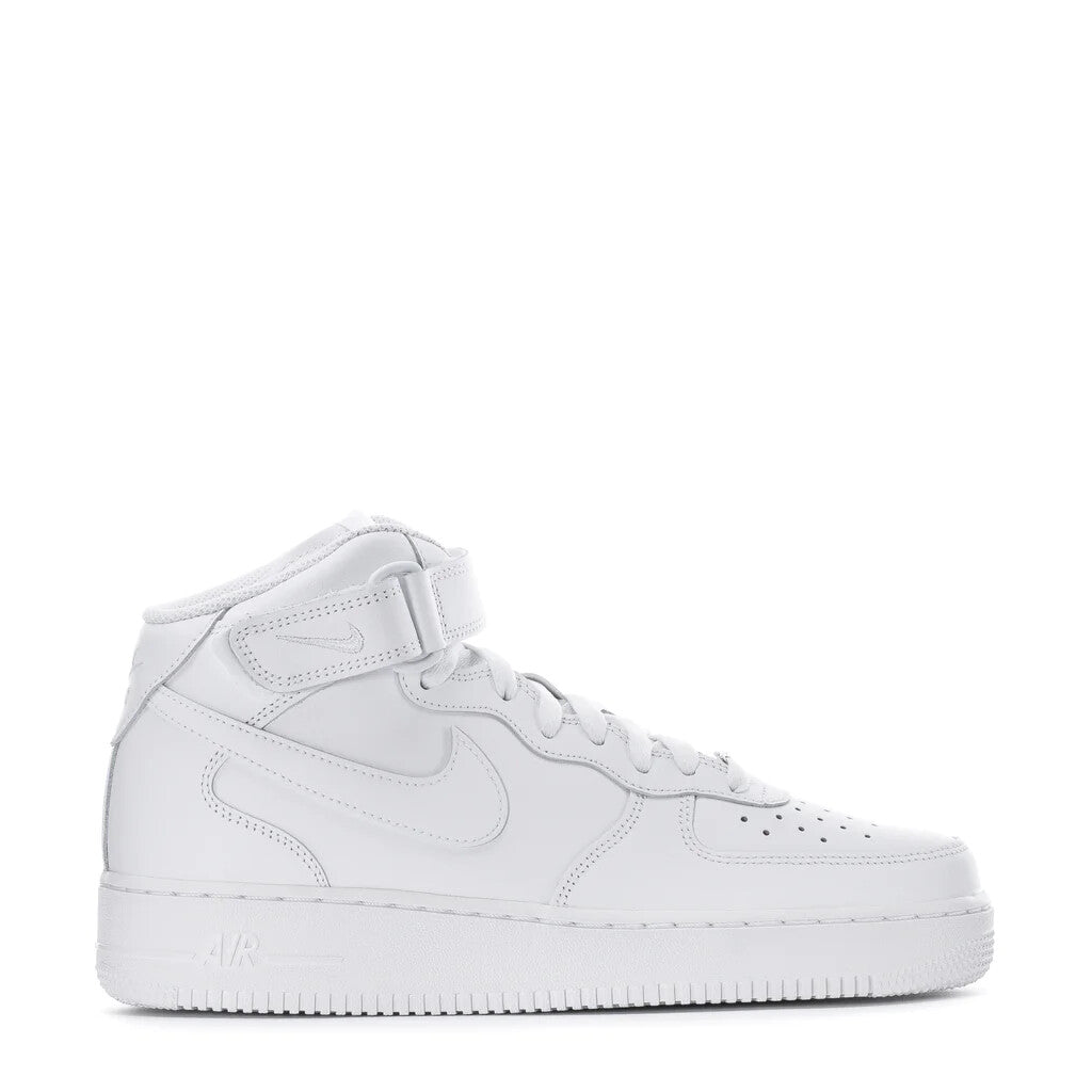 Nike Air Force 1 Mid '07 Men's Sneakers — White/White Leather Mid-Top