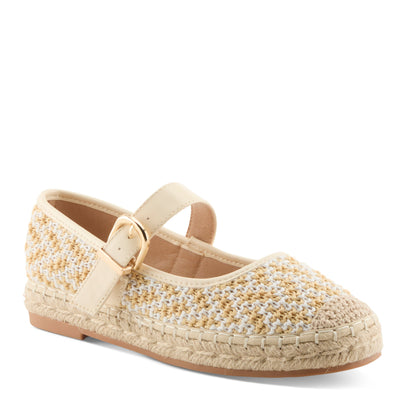 Azura Seaharbor women's shoe in beige multi with faux leather upper and buckle detail