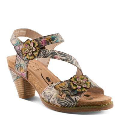 L'Artiste L'ARTISTE SHESFAB SANDALS sandal in navy multi with handcrafted leather design