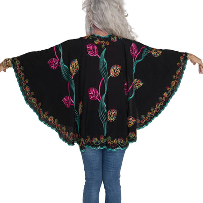 L'ARTISTE SHWL-EMBROID SHAWL