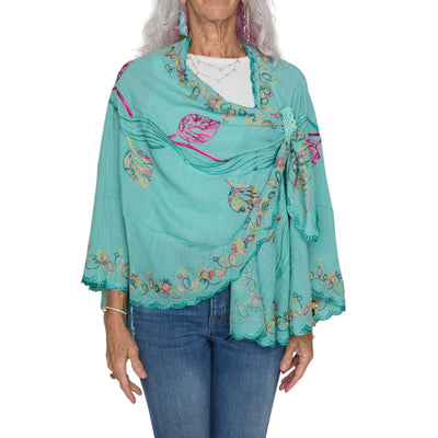 L'ARTISTE SHWL-EMBROID SHAWL