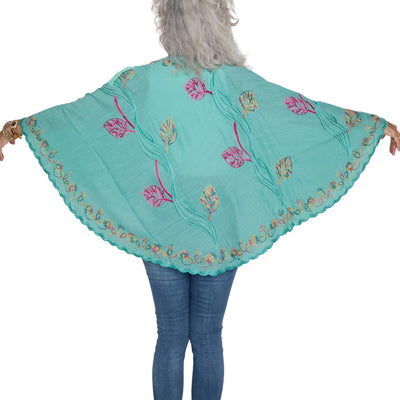 L'ARTISTE SHWL-EMBROID SHAWL