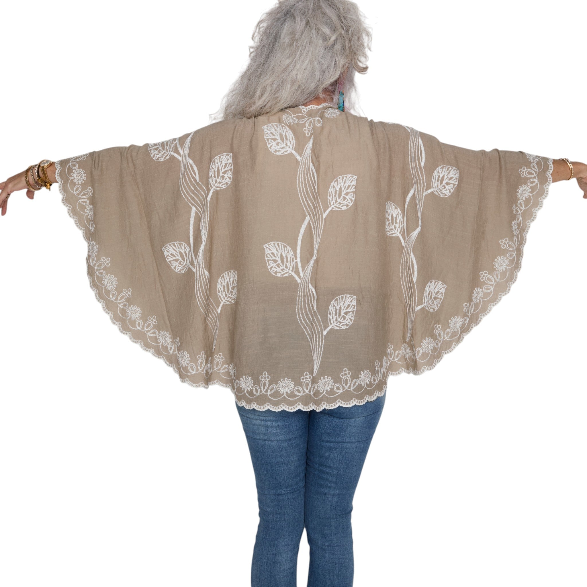 L'ARTISTE SHWL-EMBROID SHAWL