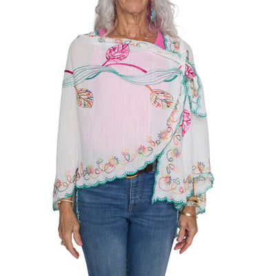 L'ARTISTE SHWL-EMBROID SHAWL