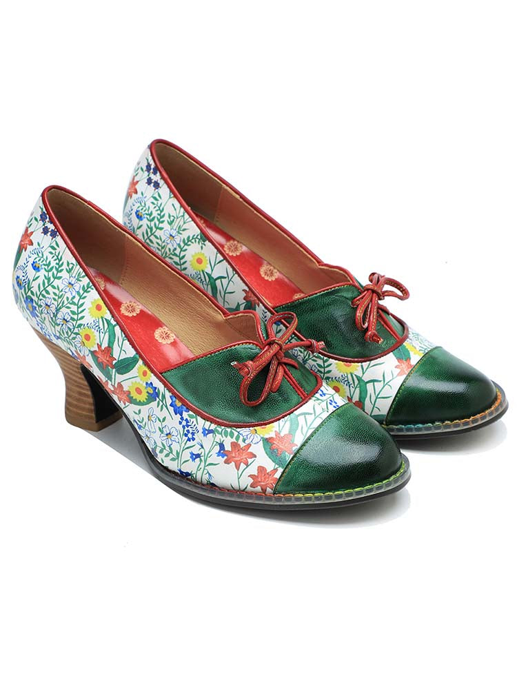Vintage Hand-embossed Leather Shoes – product view 6