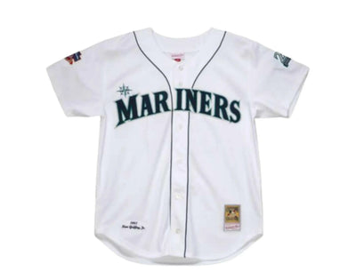 Mitchell & Ness Seattle Mariners Ken Griffey Jr. Authentic Jersey Men Jersey White/Black