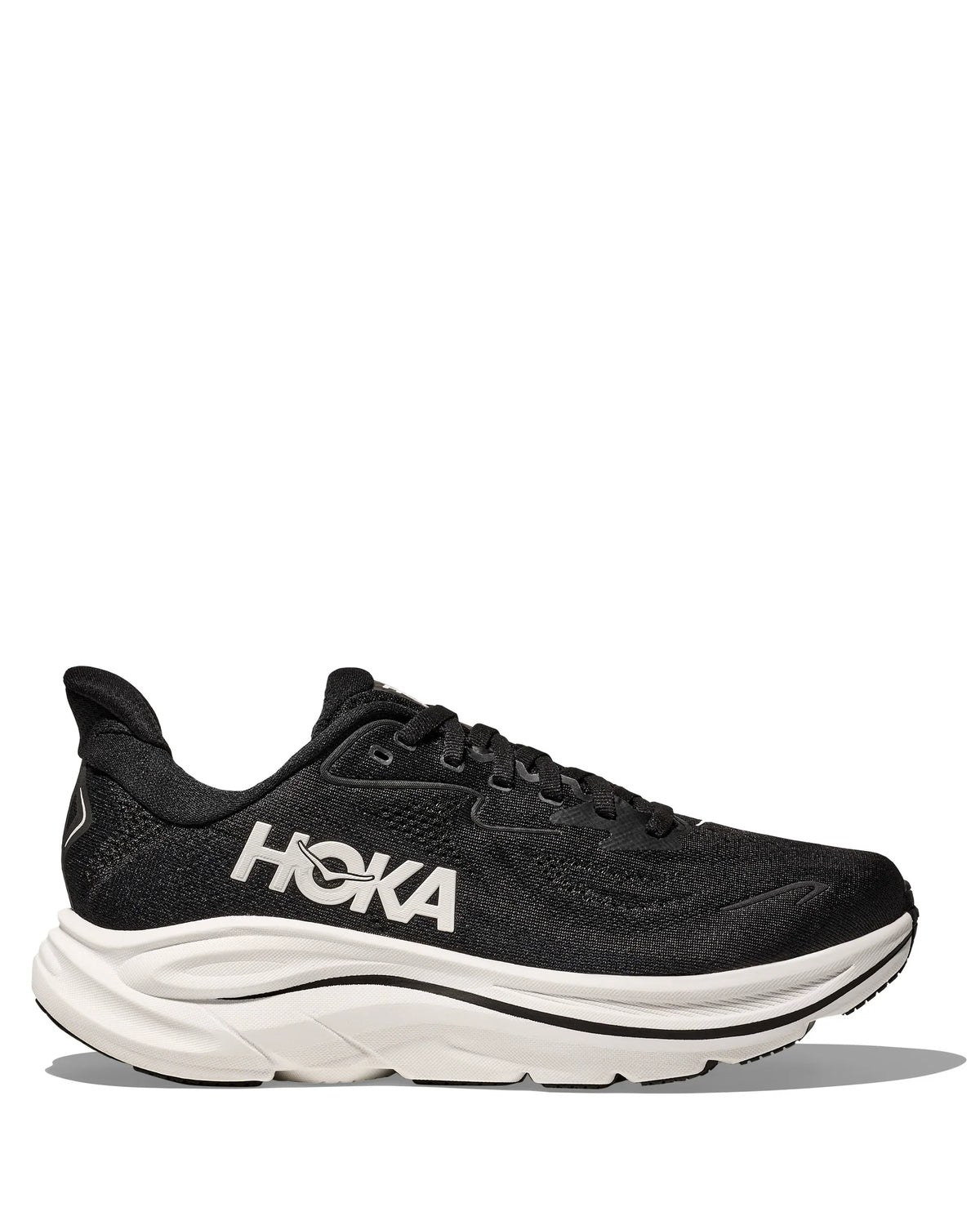 HOKA Clifton 10 Women's Running Shoes — Black/White