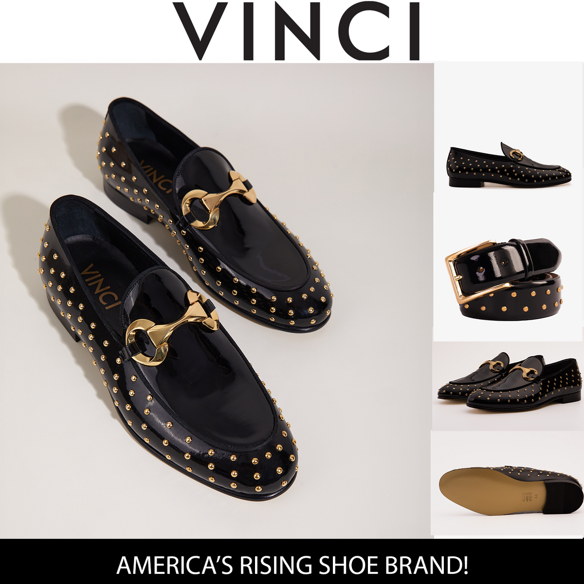 Vinci Leather The Jupiter  Shoe Black Spike Leather  Bit Dress Loafer Limited Edition Men  Shoe – product view 8
