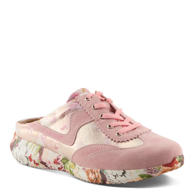 L'Artiste L'ARTISTE STEPINSIDE SNEAKERS shoe in mint green multi with handcrafted leather design