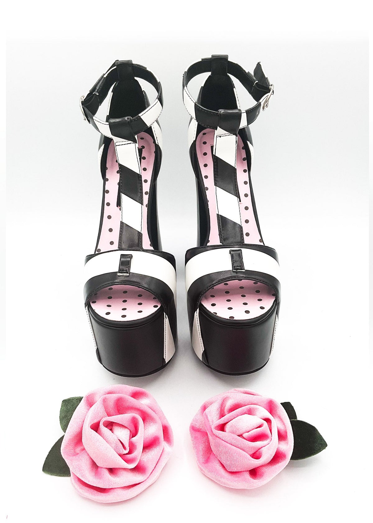 Charla Tedrick  Rosie Striped Peep Toe Platform – product view 5