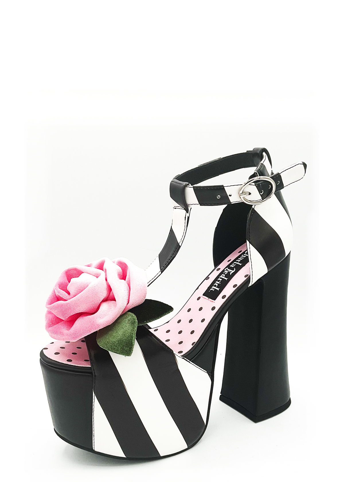 Charla Tedrick  Rosie Striped Peep Toe Platform – product view 1