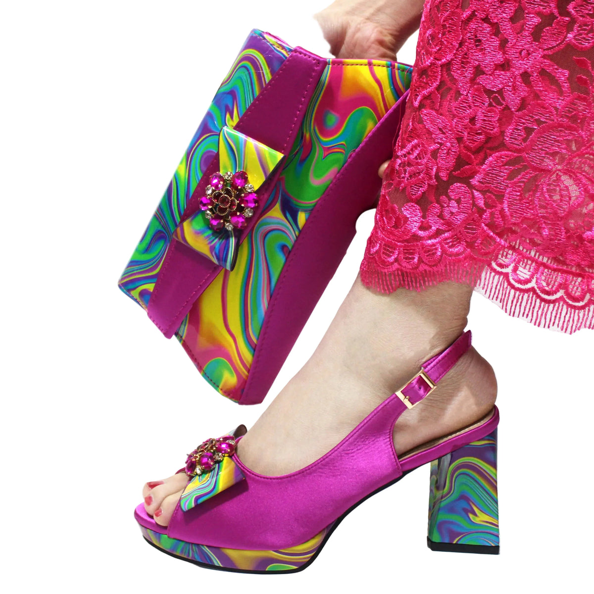 Italian Design Shoes Matching Bag Set EDT543
