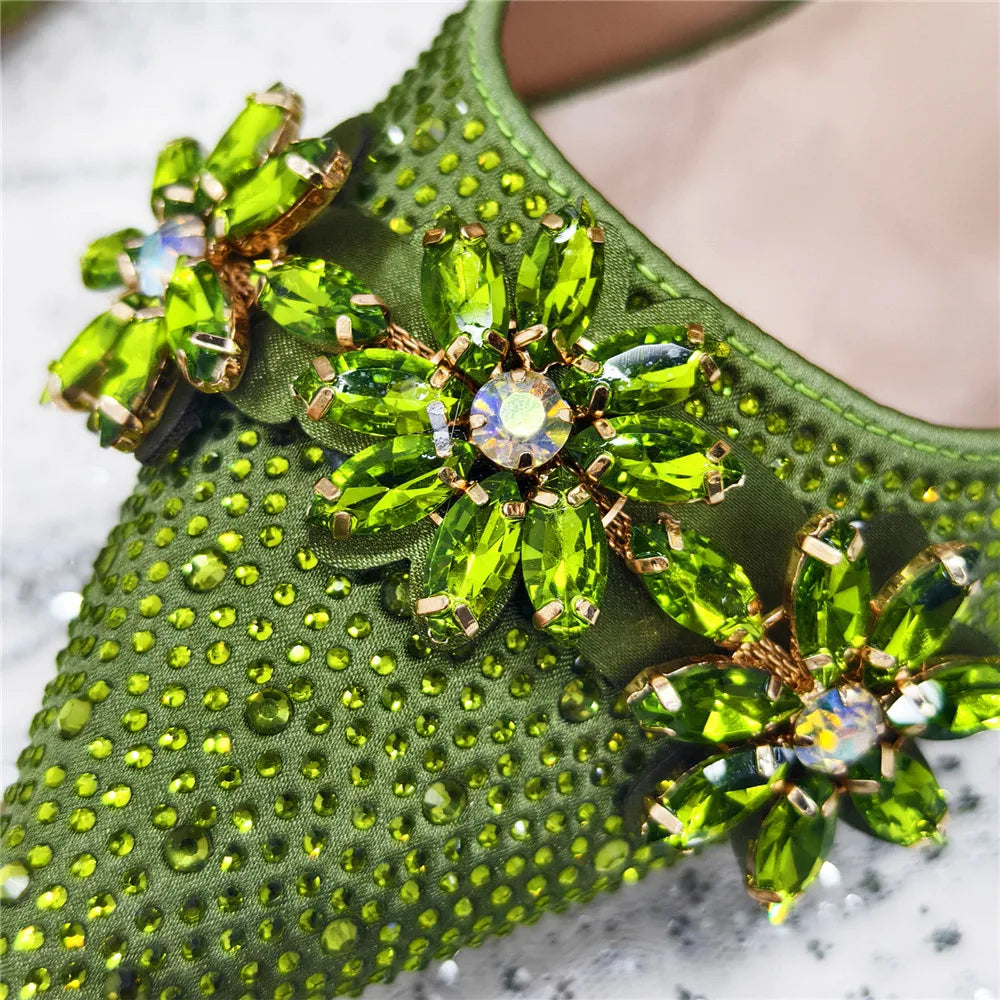 High Heels Shoes and Bags Set With Rhinestone – product view 4