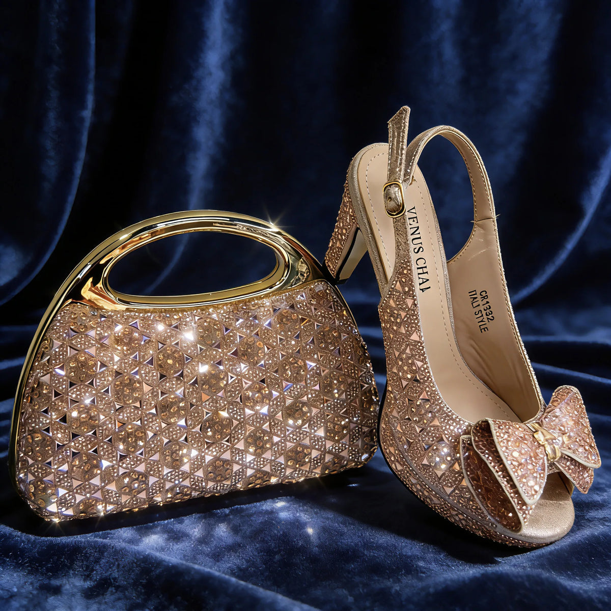 Latest Peep-Toe High Heel and Bag Set EDS40 – product view 8