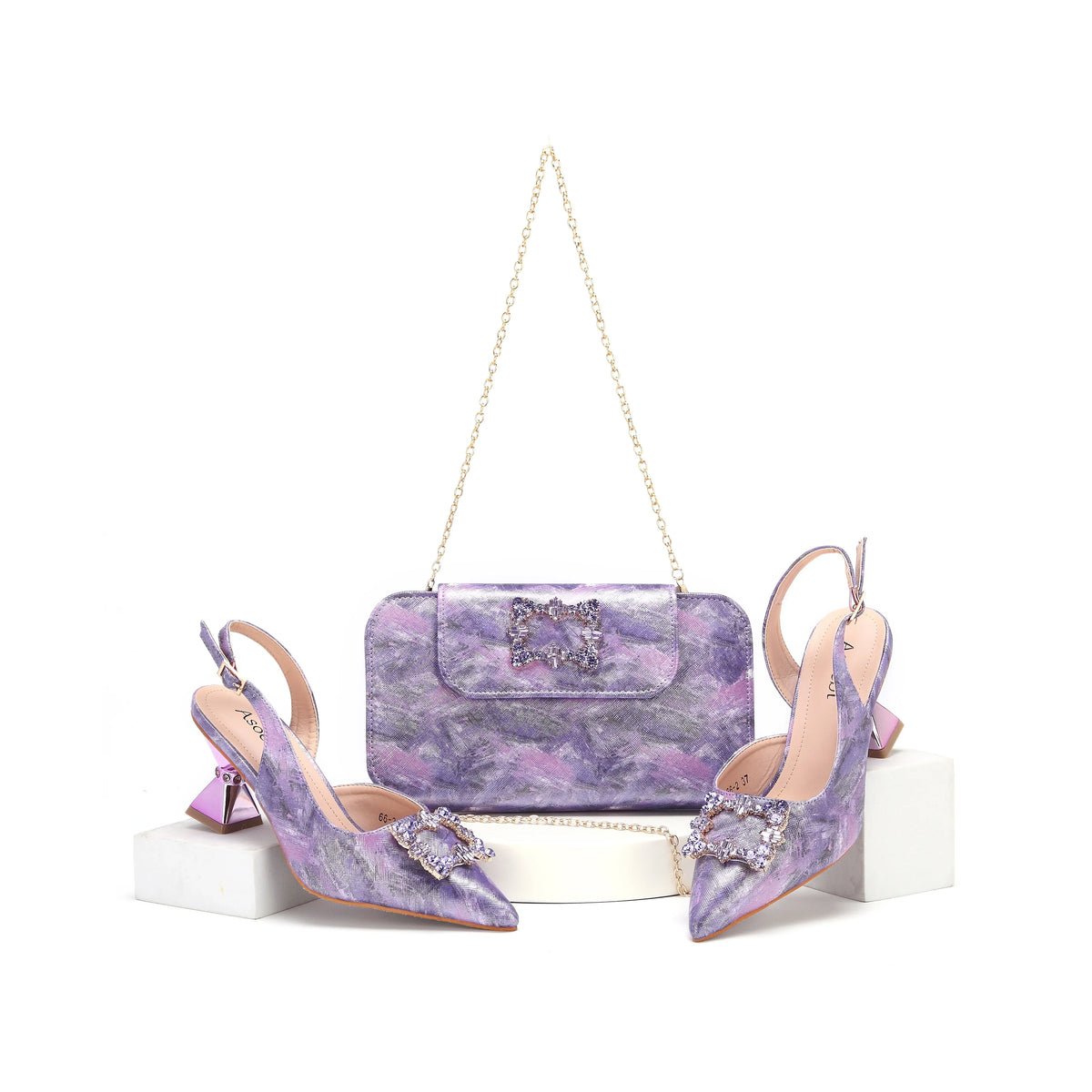 EdleessFashion  New Arrival Shoes and Bag Set HWS1-7 – product view 3