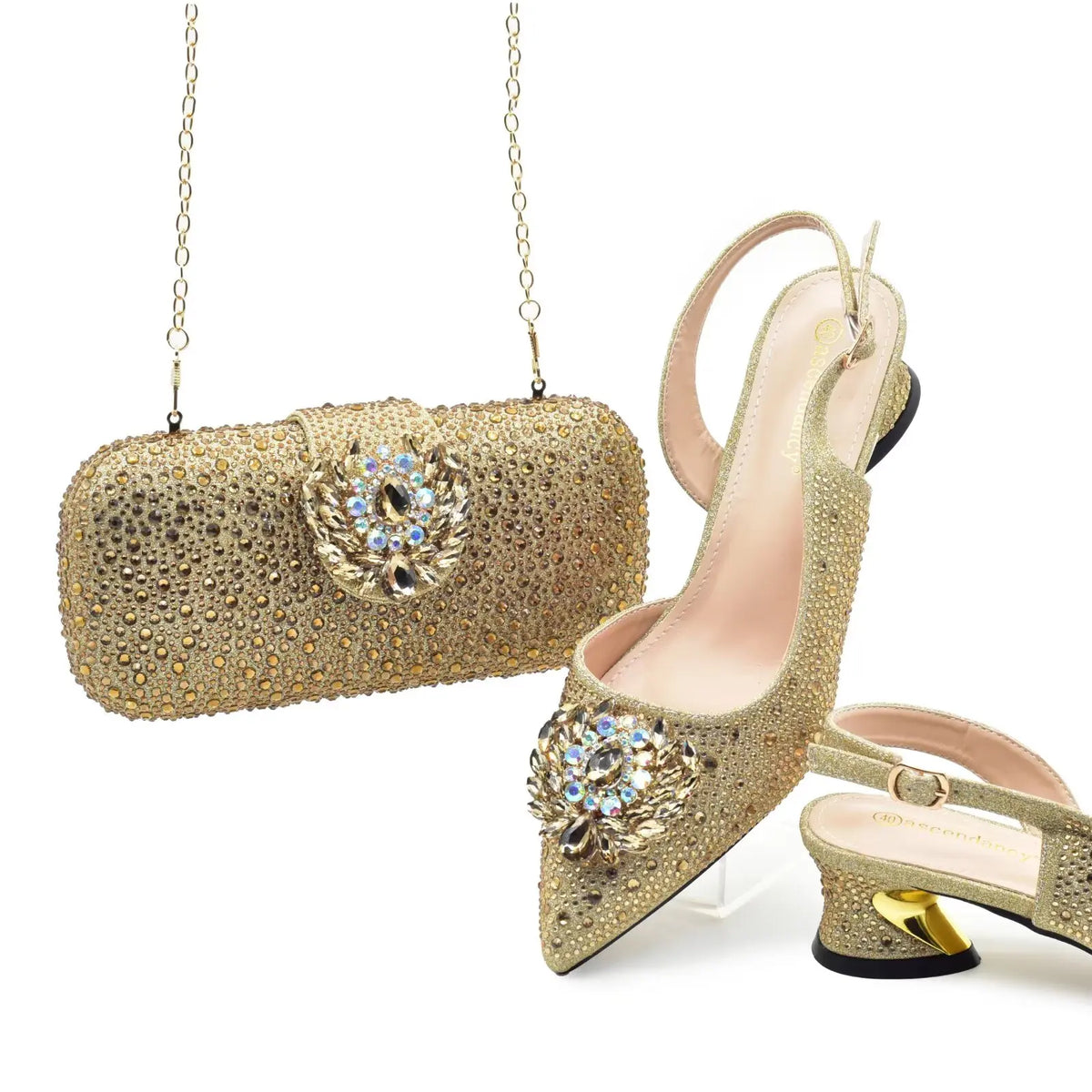 EdleessFashion  Matching Women Shoe and Bag Set HAS1-1 – product view 2