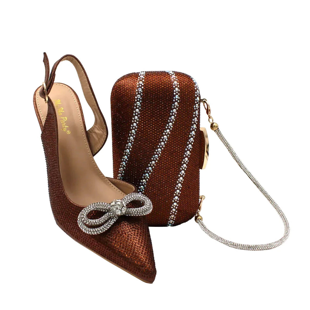 High-Quality Ladies Sandal Shoes Matching Bag Set EDR321 – product view 12