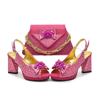 New Italian Shoe and Bag Set New HCV1-2