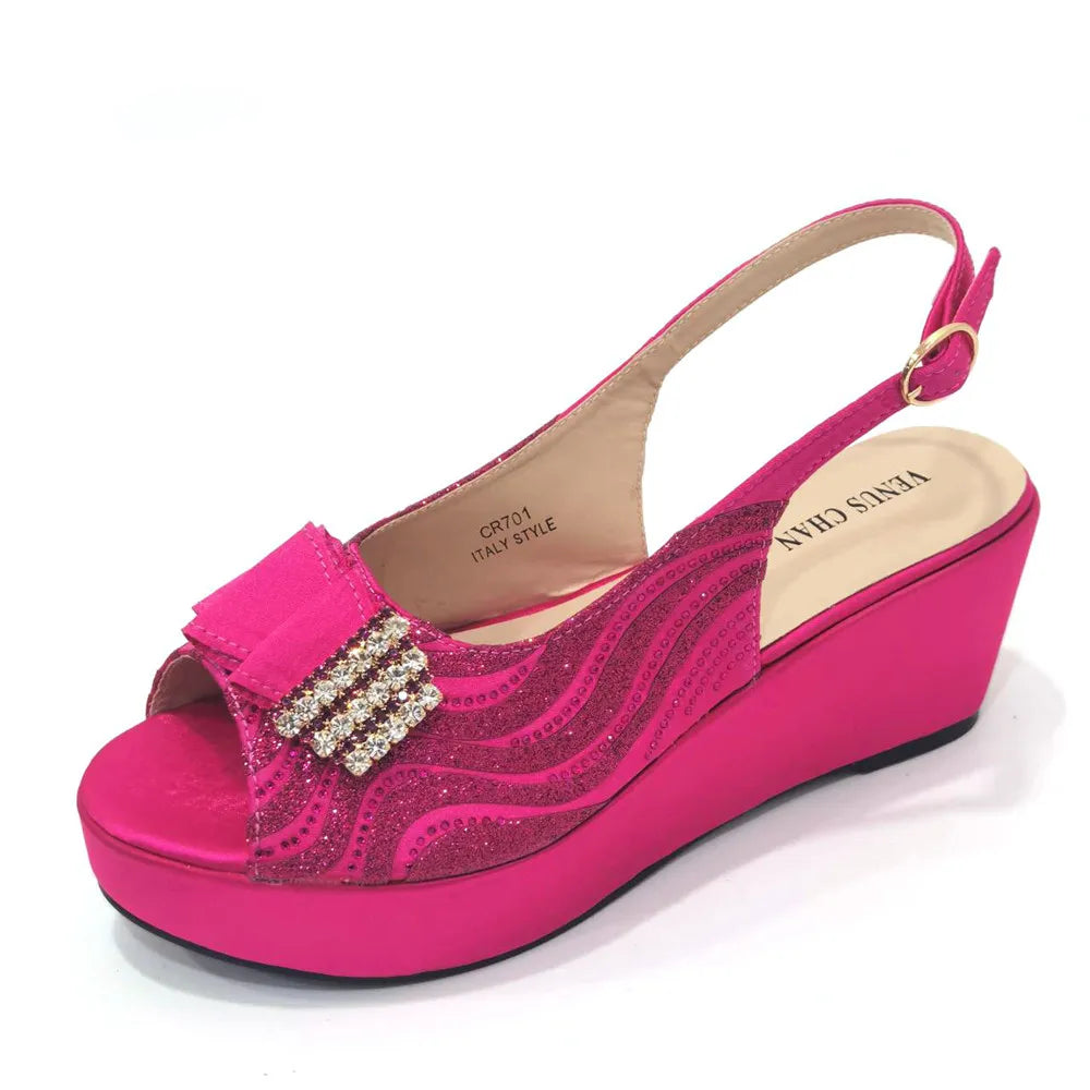 Ladies Shoes With Matching Bag Set for Party ED320 – product view 4