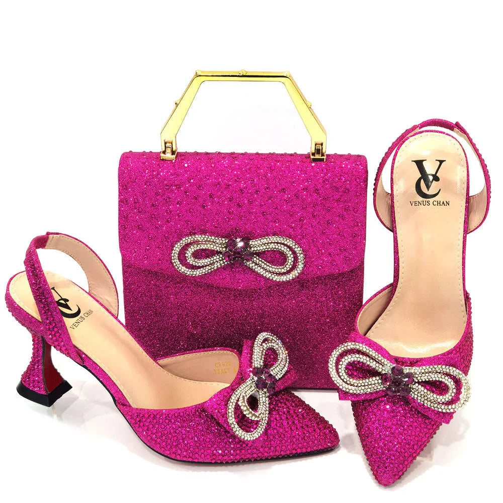 EdleessFashion  Latest Ladies Shoes and Matching Bag Set ED1-9 – product view 1