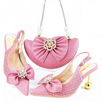 Latest African Wedding Shoes and Bag Set HAS1-21