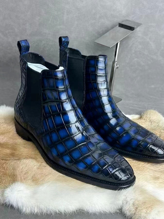 C&E Fashions  Maurice San Antonio Alligator Boot - Navy – product view 4