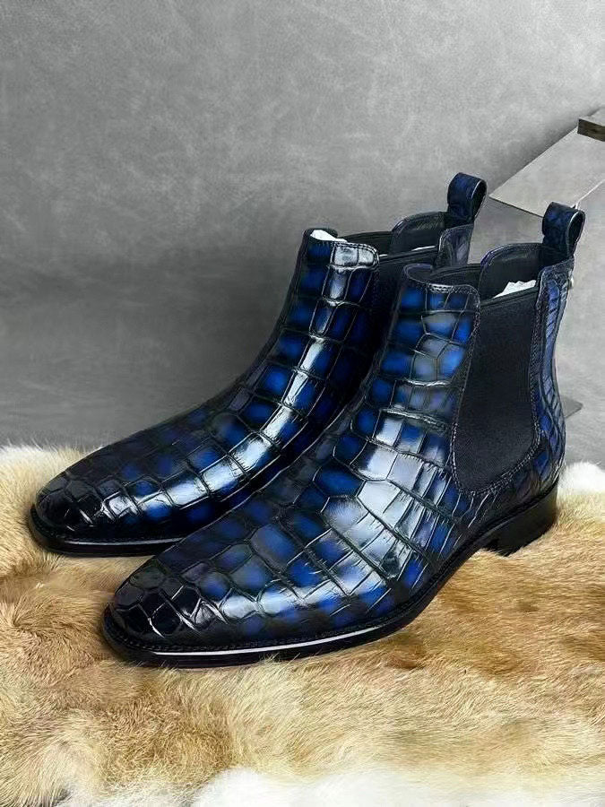 C&E Fashions  Maurice San Antonio Alligator Boot - Navy – product view 2