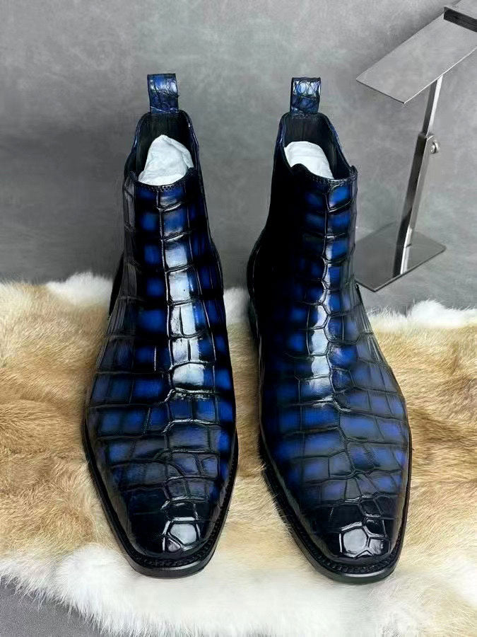 C&E Fashions  Maurice San Antonio Alligator Boot - Navy – product view 1