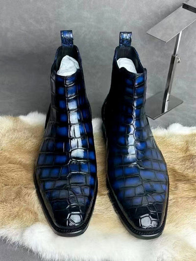 Maurice San Antonio Alligator Boot - Navy