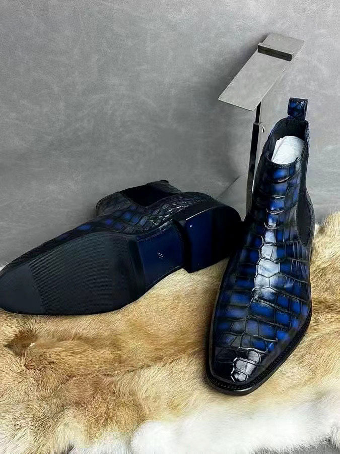 C&E Fashions  Maurice San Antonio Alligator Boot - Navy – product view 3