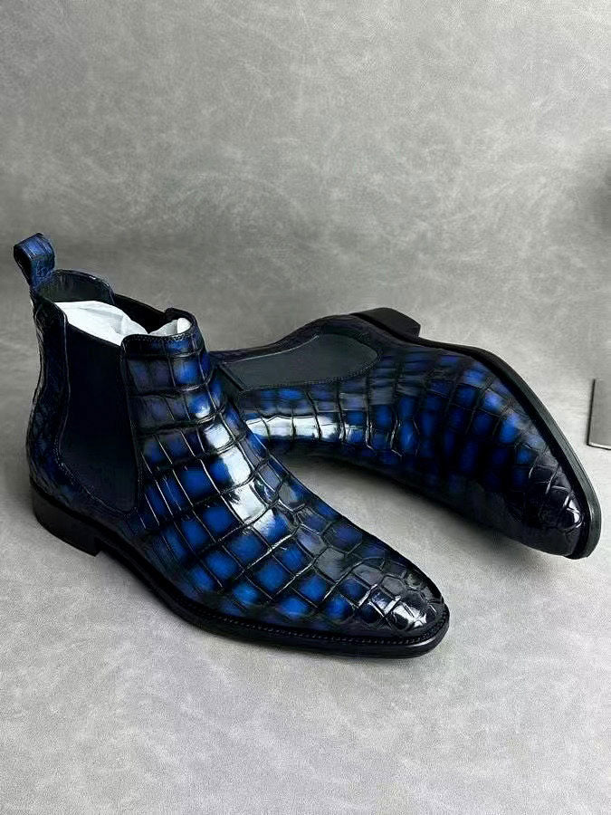 C&E Fashions  Maurice San Antonio Alligator Boot - Navy – product view 5