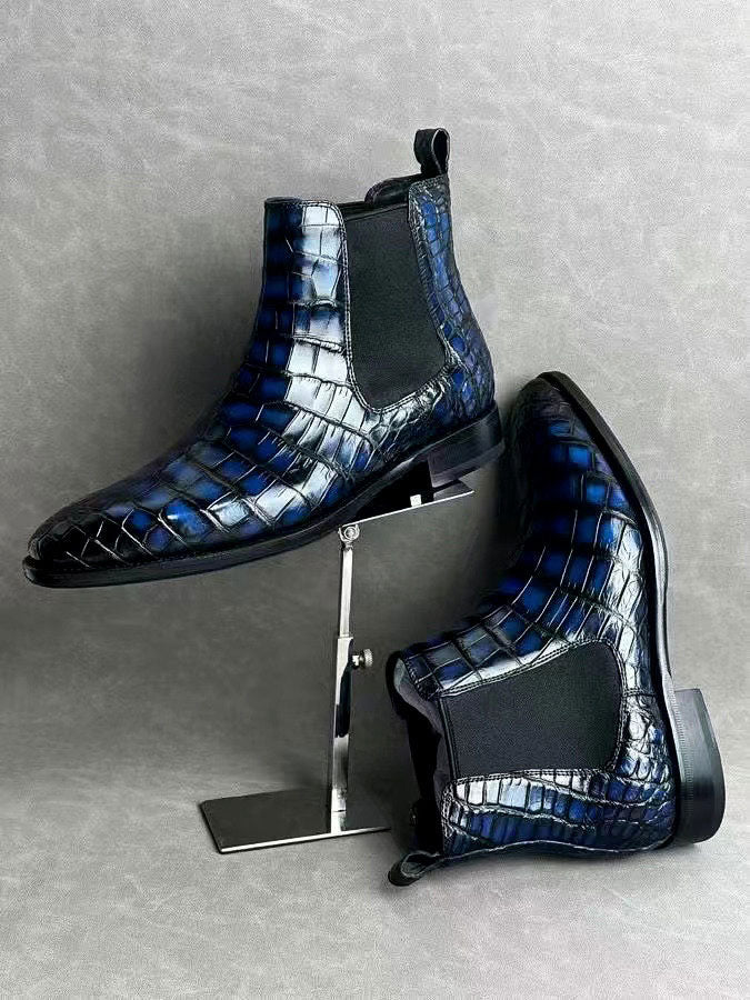 C&E Fashions  Maurice San Antonio Alligator Boot - Navy – product view 6